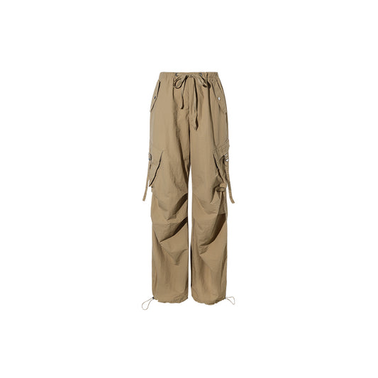 Pantalón Recto Ancho Cintura Media con Pliegues - Image 2