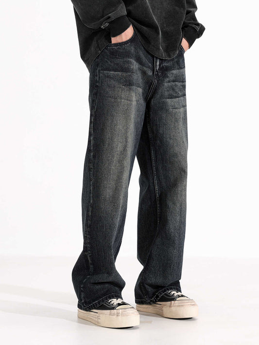 Pantalones Vaqueros Rectos Holgados Estilo Retro Americano para Hombre - Image 2