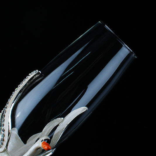 Copa de Champagne Cisne de Cristal Elegante - Image 2