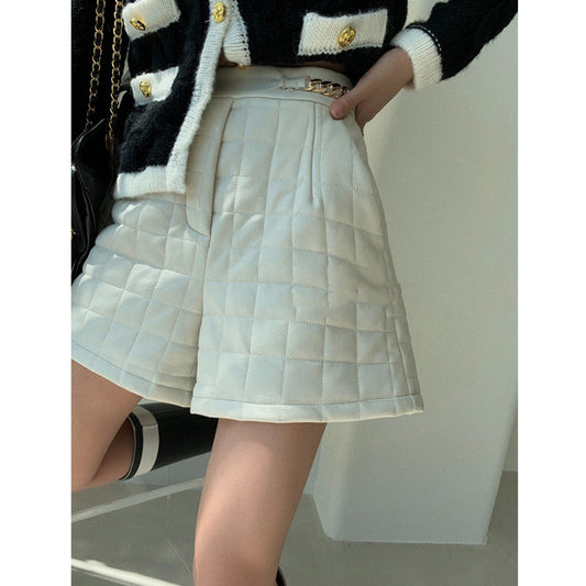 Shorts de Cuero Sueltos para Otoño e Invierno - Estilo Casual y Moderno - Image 2