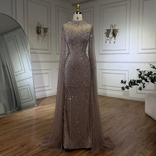Vestido de Gala Elegante con Mangas Volantes y Falda Sirena - Image 2
