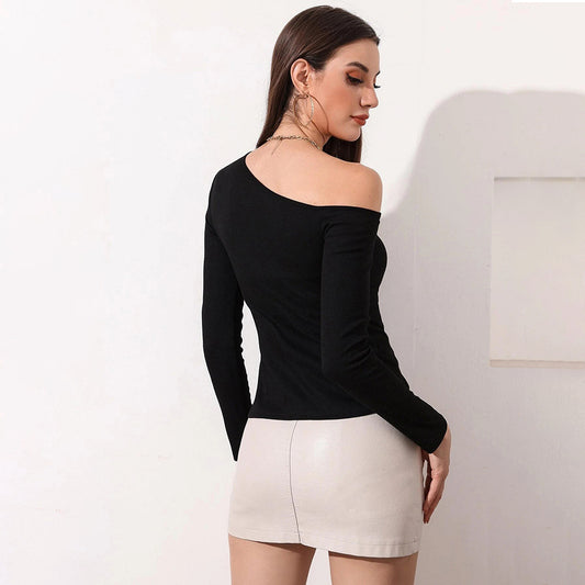 Blusa Casual de Manga Larga con Detalle Calado en la Cintura - Image 2
