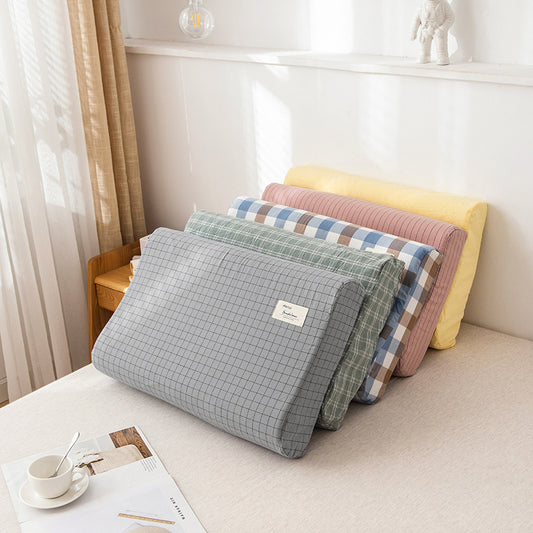 Funda de Almohada de Algodón Lavado con Látex Hipoalergénica - Image 2