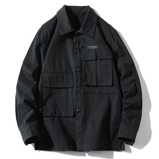 Chaqueta Camisa Casual con Múltiples Bolsillos para Hombre - Image 2