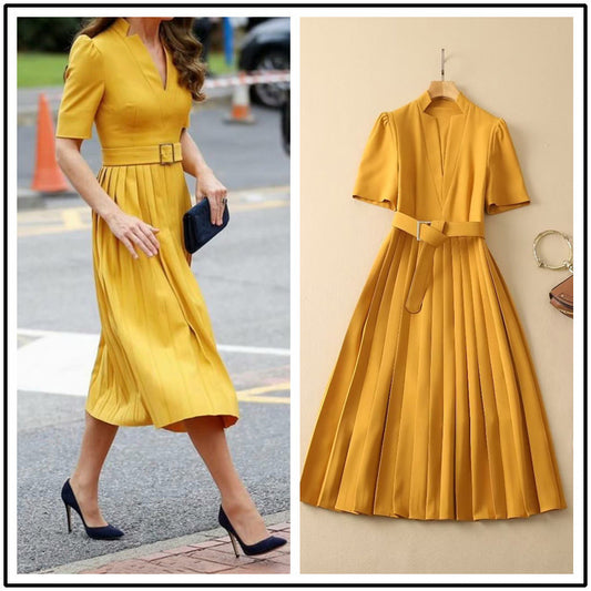 Vestido Midi Ajustado con Compresión y Pliegues Decorativos - Image 2