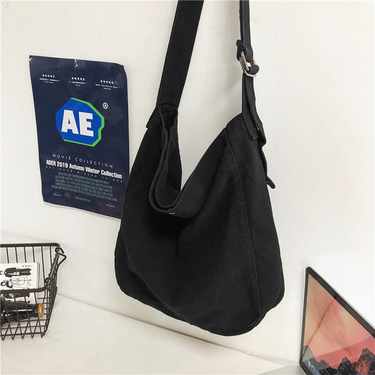 Bolsa de Lona Grande con Capacidad Amplia - Diseño Minimalista de Colores Sólidos - Image 2