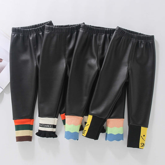 Pantalones de Cuero para Niña con Forro Térmico - Image 2