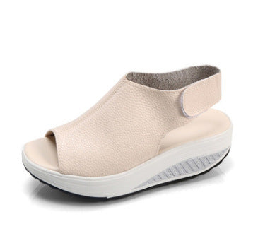 Sandalias Plataforma Boca de Pez con Malla y Base de Madera para Mujer - Image 2