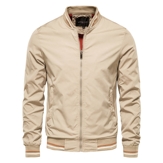 Chamarra Deportiva de Rayas con Cierre para Hombre - Casual Primavera Otoño - Image 2