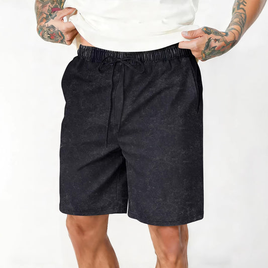 Shorts Casuales Relajados Desteñidos para Hombre - Image 2