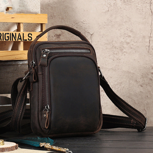 Bolsa Mensajero de Cuero Vintage para Hombre - Image 2