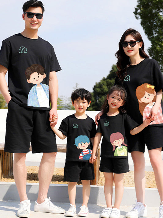 Playera de Algodón con Diseño Cartoon para Niños y Adultos - Image 2