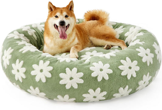 Cama Donut para Gatos y Perros Pequeños - Cama Calmante Moderna con Funda Jacquard Suave - Image 2