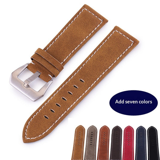 Correa de Reloj en Cuero Gamuza Premium Costura Artesanal Gruesa - Image 2