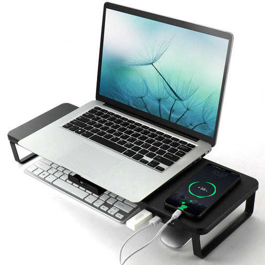 Soporte Ergonómico para Monitor con Puertos USB y Bandeja para Laptop - Image 2
