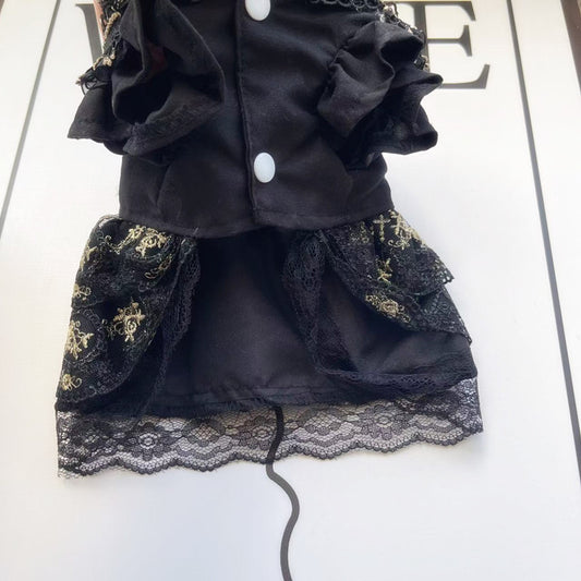 Falda Gótica Dorada para Mascotas - Ropa Elegante para Perros y Gatos - Image 2