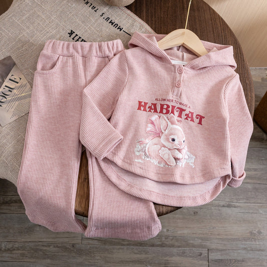 Sudadera Infantil Estilo Oeste con Capucha y Diseño Conejo - Image 2