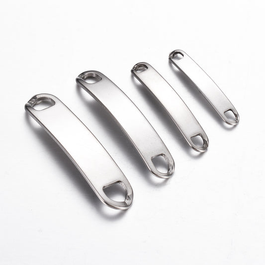 Conector de Pulsera Acero Inoxidable Placa Curva - Image 2