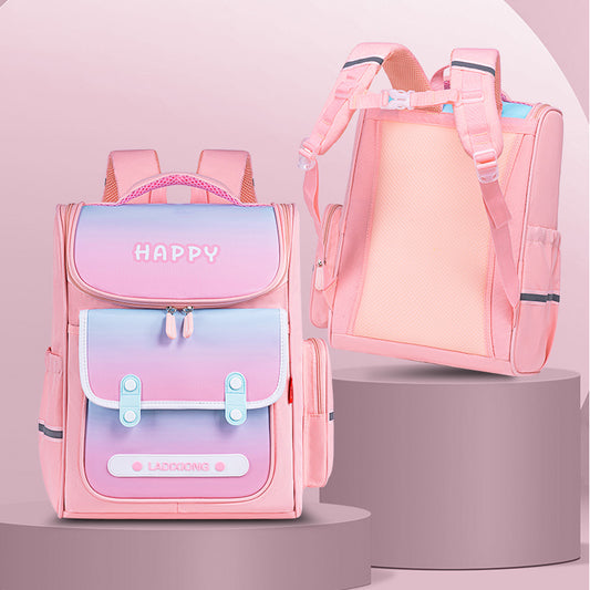 Mochila Escolar Infantil Ligera y de Gran Capacidad con Protección de Columna Estilo Británico - Image 2