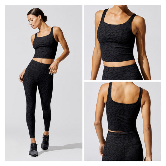 Conjunto Deportivo Ajustado: Musculosa y Pantalón de Yoga y Fitness - Image 2