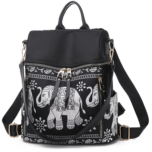 Mochila Étnica de Elefante con Diseño Tribal - Bolso Escolar Bandolera Multiusos - Image 2