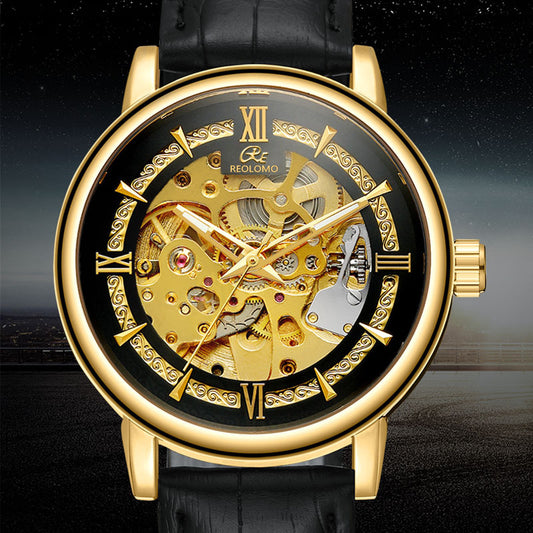 Reloj Mecánico Hombre Estilo Europeo Diseño Calado Elegante - Image 2