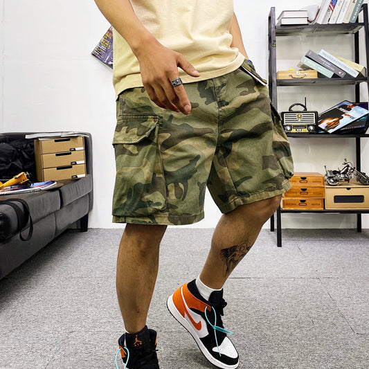 Pantalones Cortos Cargo Tácticos de Camuflaje con Múltiples Bolsillos - Image 2