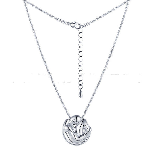 Collar Colgante Abrazos 3D - Diseño Moderno Personalidad - Image 2