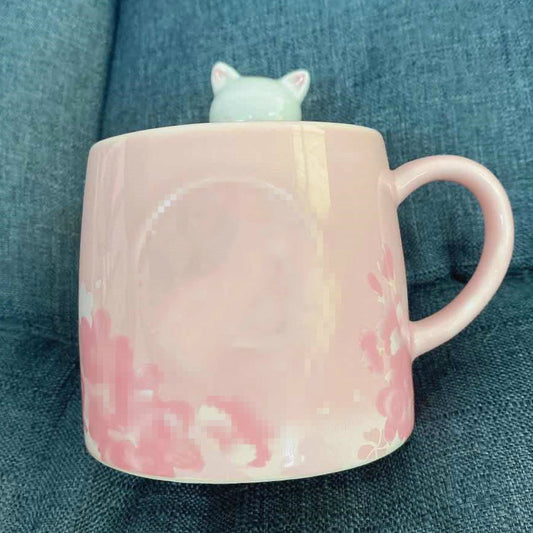 Taza Cerámica Gato Flores de Cerezo - Diseño Primaveral - Image 2