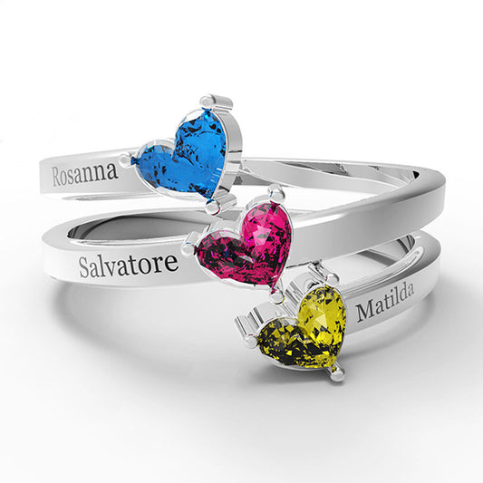 Anillo de Plata con Corazón y Nombre Personalizado - Image 2