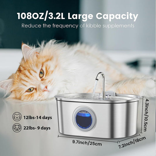 Dispensador de Agua para Mascotas en Acero Inoxidable - Image 2