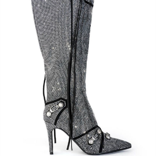 Botas Oversized con Hebilla de Aguja y Cristales Brillantes - Image 2