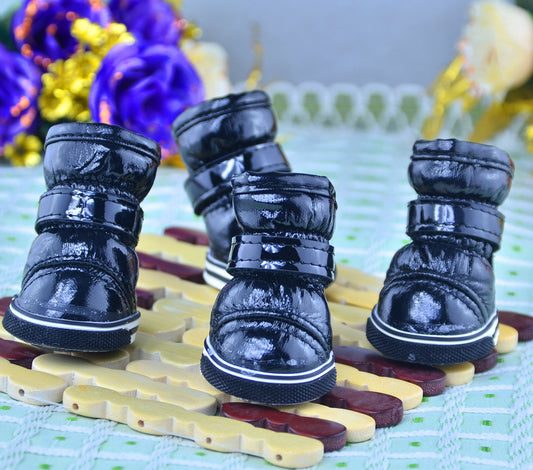 Botas Impermeables de Cuero PU para Perros - Abrigo Invernal - Image 2