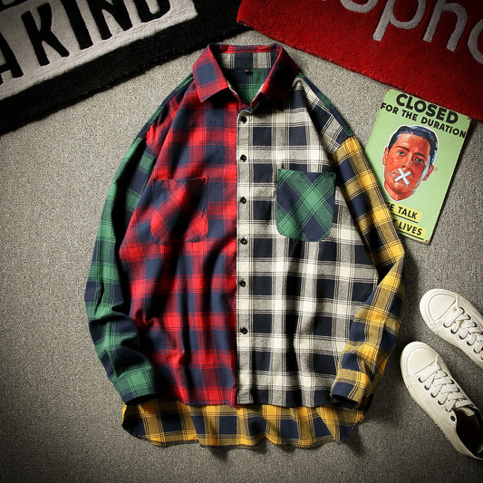 Camisa Cuadros Primavera Hombre Suelta Irregular - Image 2