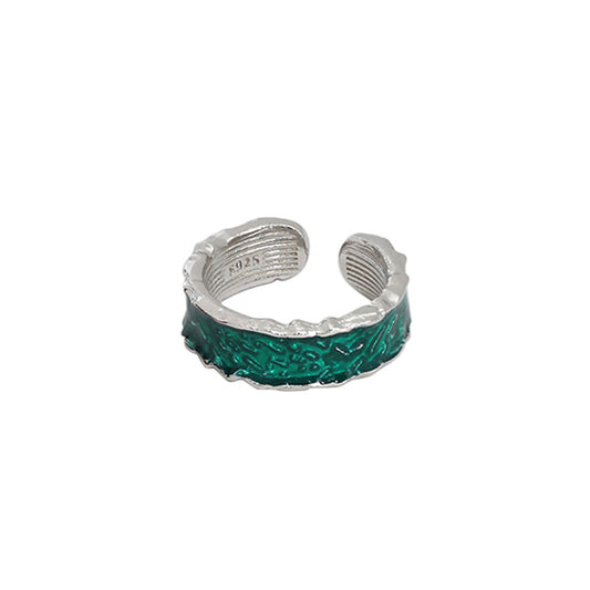 Anillo de Temperamento Irregular con Incrustación de Resina Epoxi - Image 2