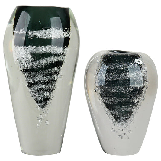 Jarrón de Cristal Elegante con Flores de Burbujas - Decoración Premium para Espacios de Lujo - Image 2