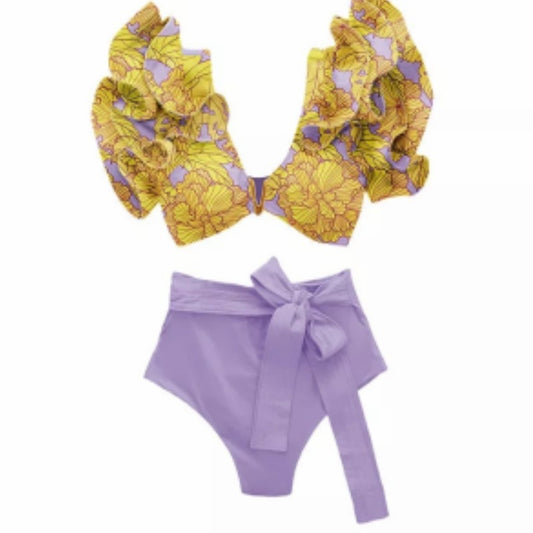 Traje de Baño Enterizo Estampado Retro para Mujer - Image 2