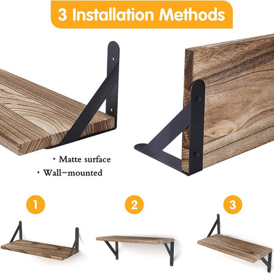 Repisa de Pared en Madera Maciza - Estante Flotante Moderno