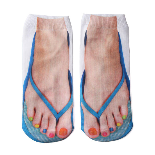 Calcetines Personalizados de Algodón con Estampado 3D Calavera de Cerdo para Hombre y Mujer - Image 2