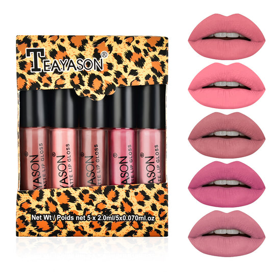 Set Mini de 5 Labiales Gloss Mate - Colores Intensos y Larga Duración - Image 2