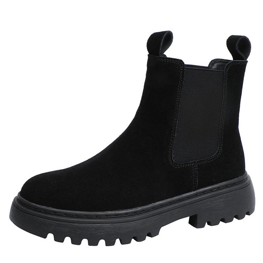 Botas Martin Mujer Estilo Británico Cuero Gamuza - Image 2