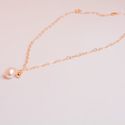 Collar de Perlas de Agua Dulce Naturales con Oro para Mujer - Image 2