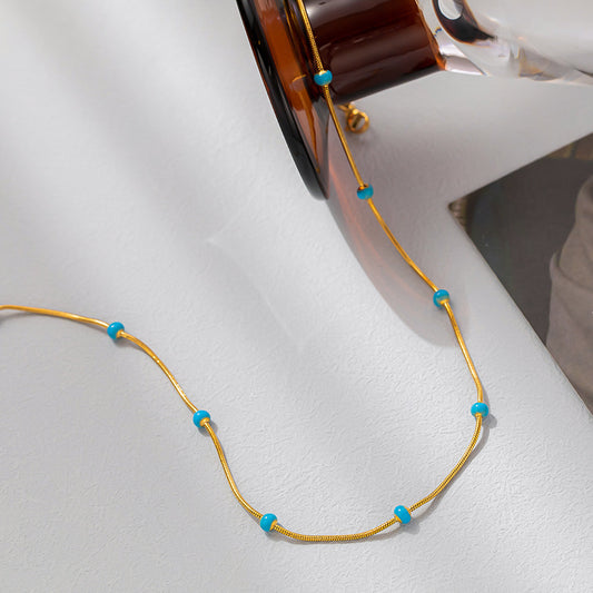 Collar de Acero Titanio con Perla Colgante - Diseño Minimalista y Versátil para Mujer - Image 2