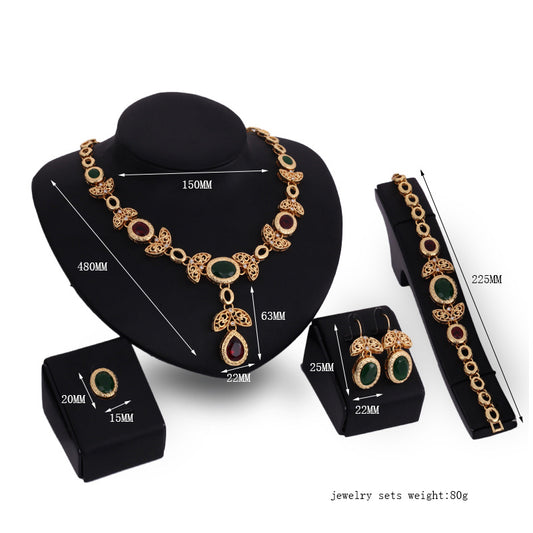 Juego de Joyería Completo: Collar, Aretes, Anillo y Pulsera - Image 2