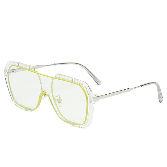 Gafas de Sol Retro Amarillas con Protección UV para Hombre - Image 2