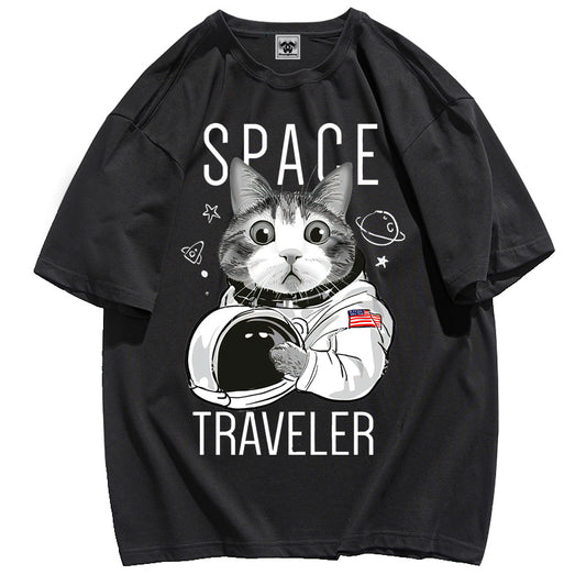 Playera Gato Astronauta con Diseño Graffiti - Image 2