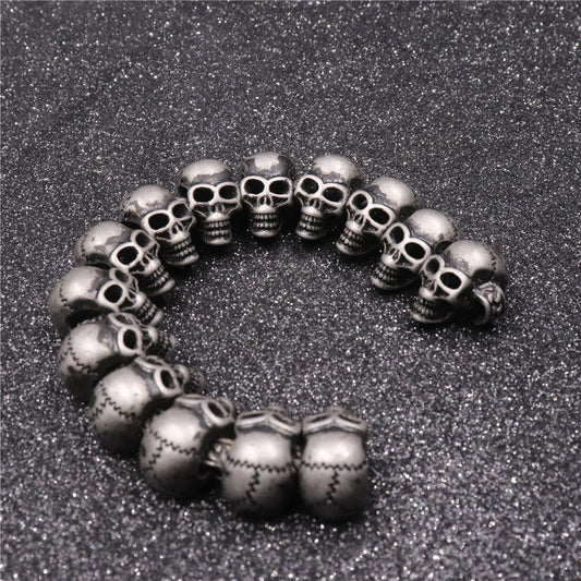 Pulsera de Calavera Retro para Hombre - Estilo Personalidad Fuerte - Image 2