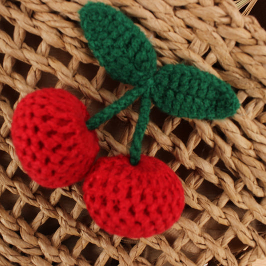 Bolsa de Playa Tejida de Cuerda de Papel Cereza para Vacaciones - Image 2