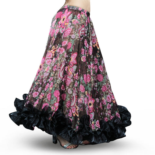 Falda Bohemia Danza del Vientre 360° con Flores - Estilo Temperamental - Image 2