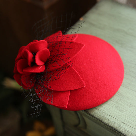 Sombrero de Copa Elegante con Red de Tul para Mujer - Image 2